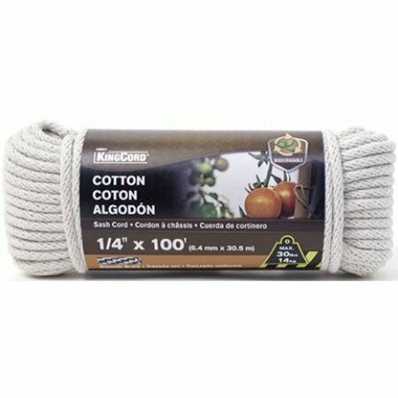 MIBRO GROUP 308661BGV1 ROPE NAT COTTON SMTH 1/4 X 100 FT 308661BGP06